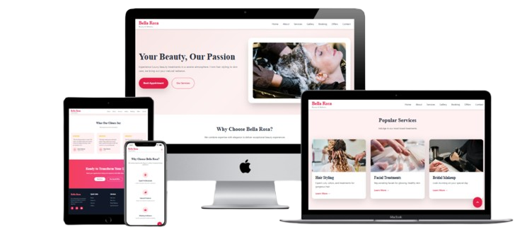 Modern Girls Parler Website Template